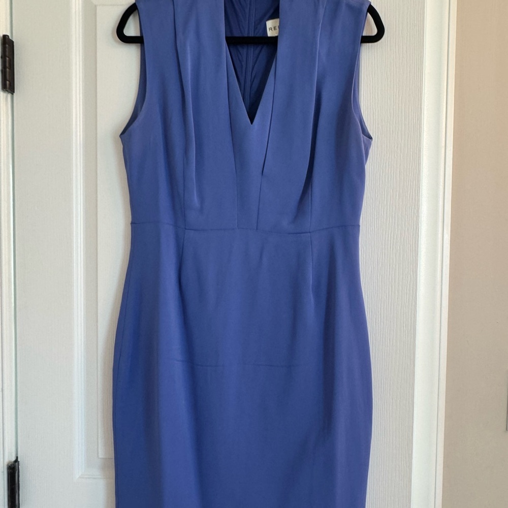 NWOT Reiss Blue V-Neck Midi Dress